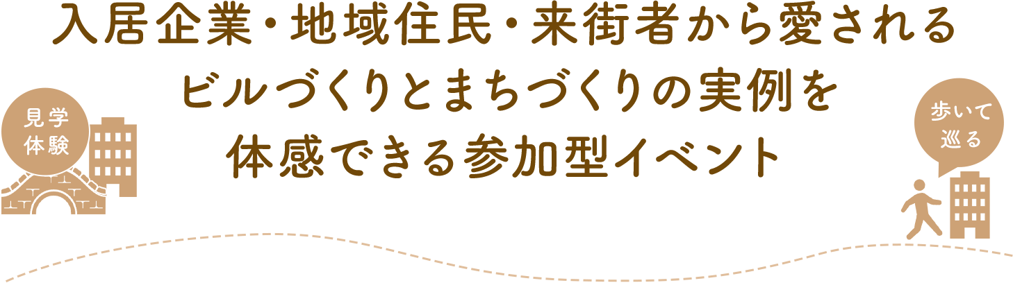 入居企業・地域住民・来街者から愛されるビルづくりとまちづくりの実例を体感できる参加型イベント